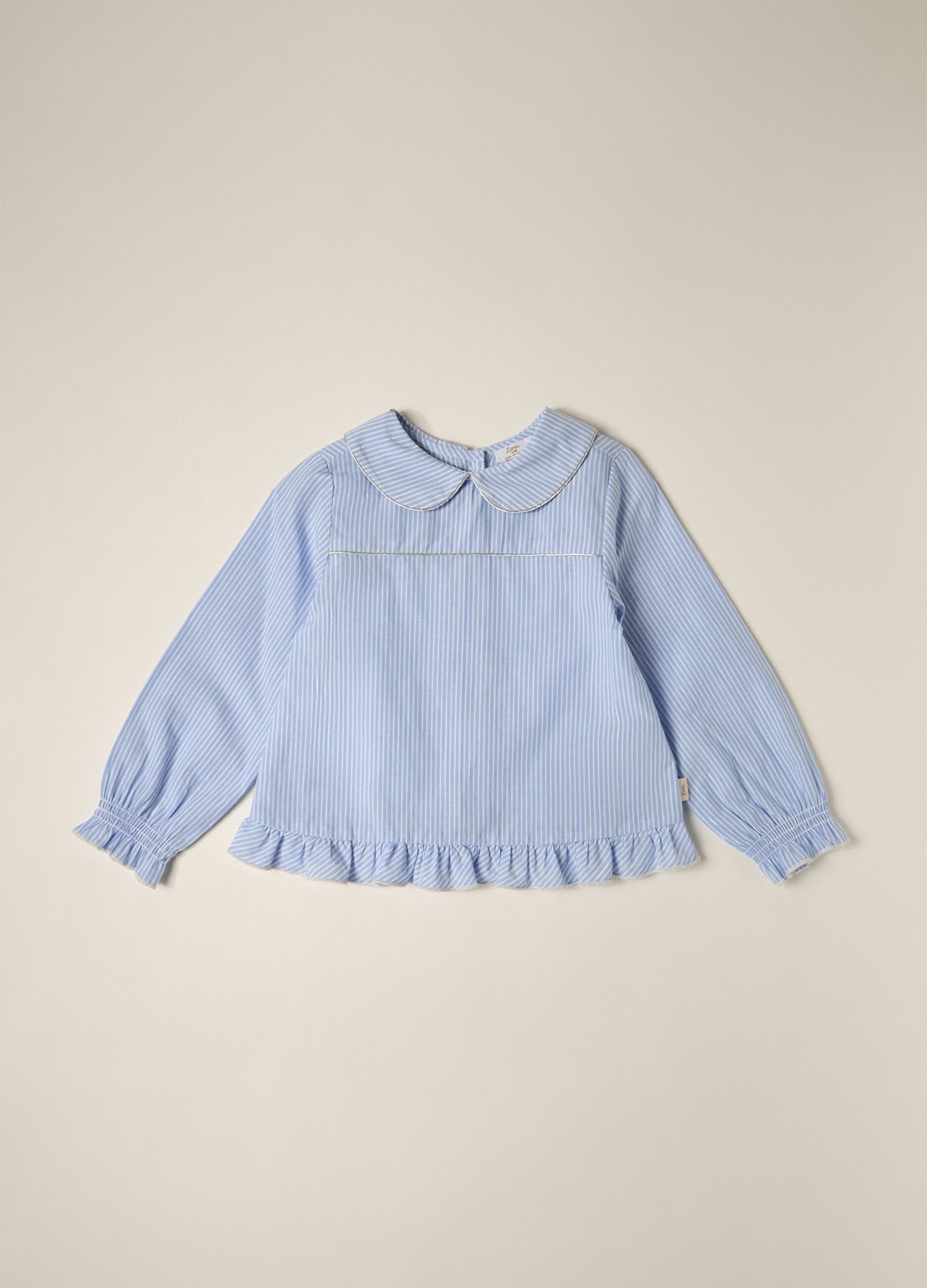 Cotton blouse with lurex thread for IANA baby girl