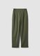 Green Regular Fit Stretch Cotton Blend Trousers_4