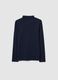 Boys' high-neck blue cotton jumper regular fit_4