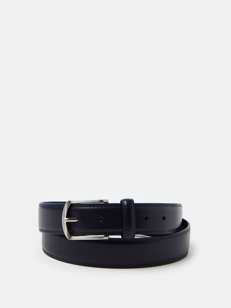 Skinny belt with metal buckle_0