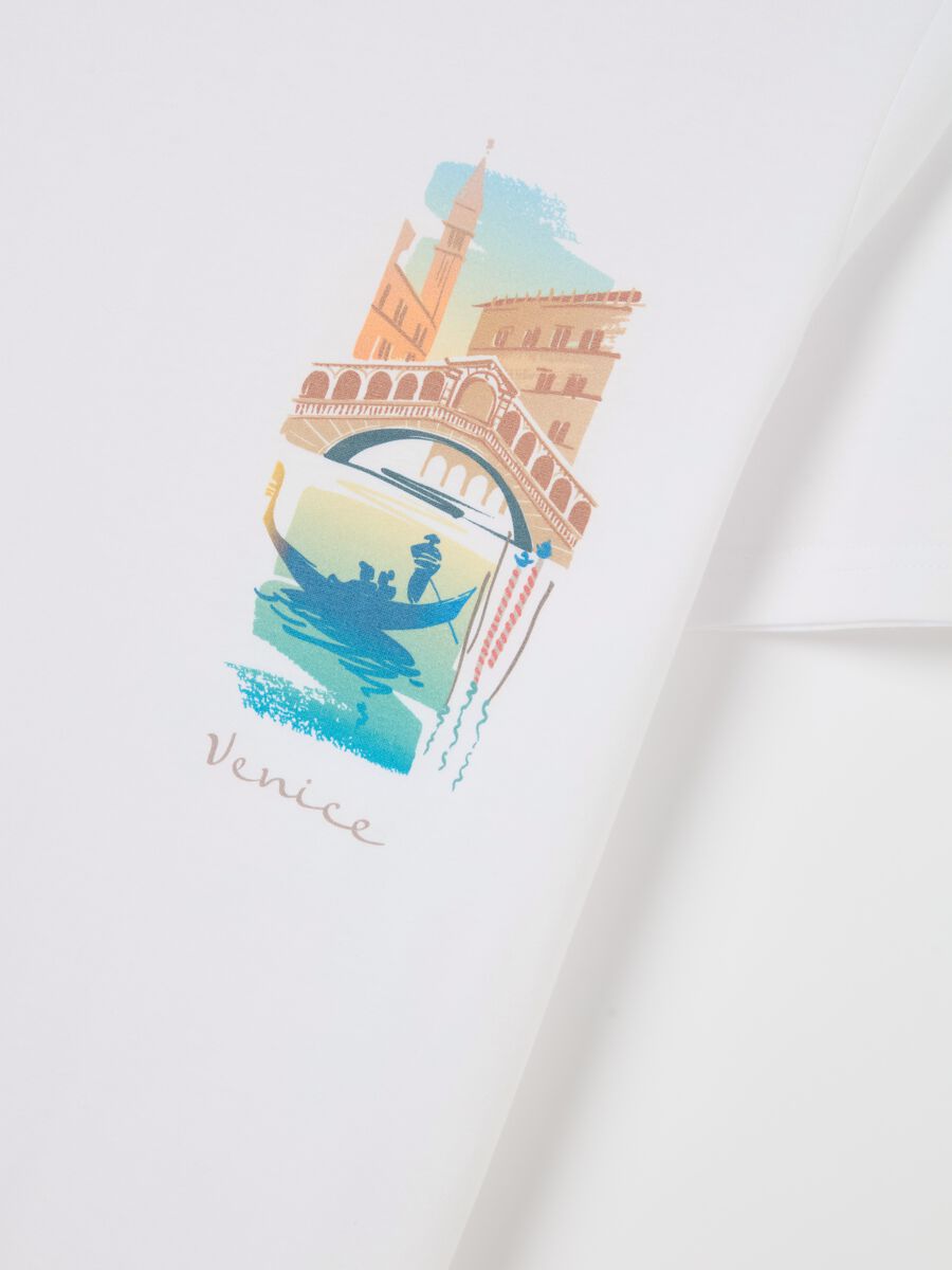 Cotton T-shirt with "Venice" print_5