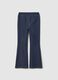 Skinny fit blue cotton leggings for girls_0