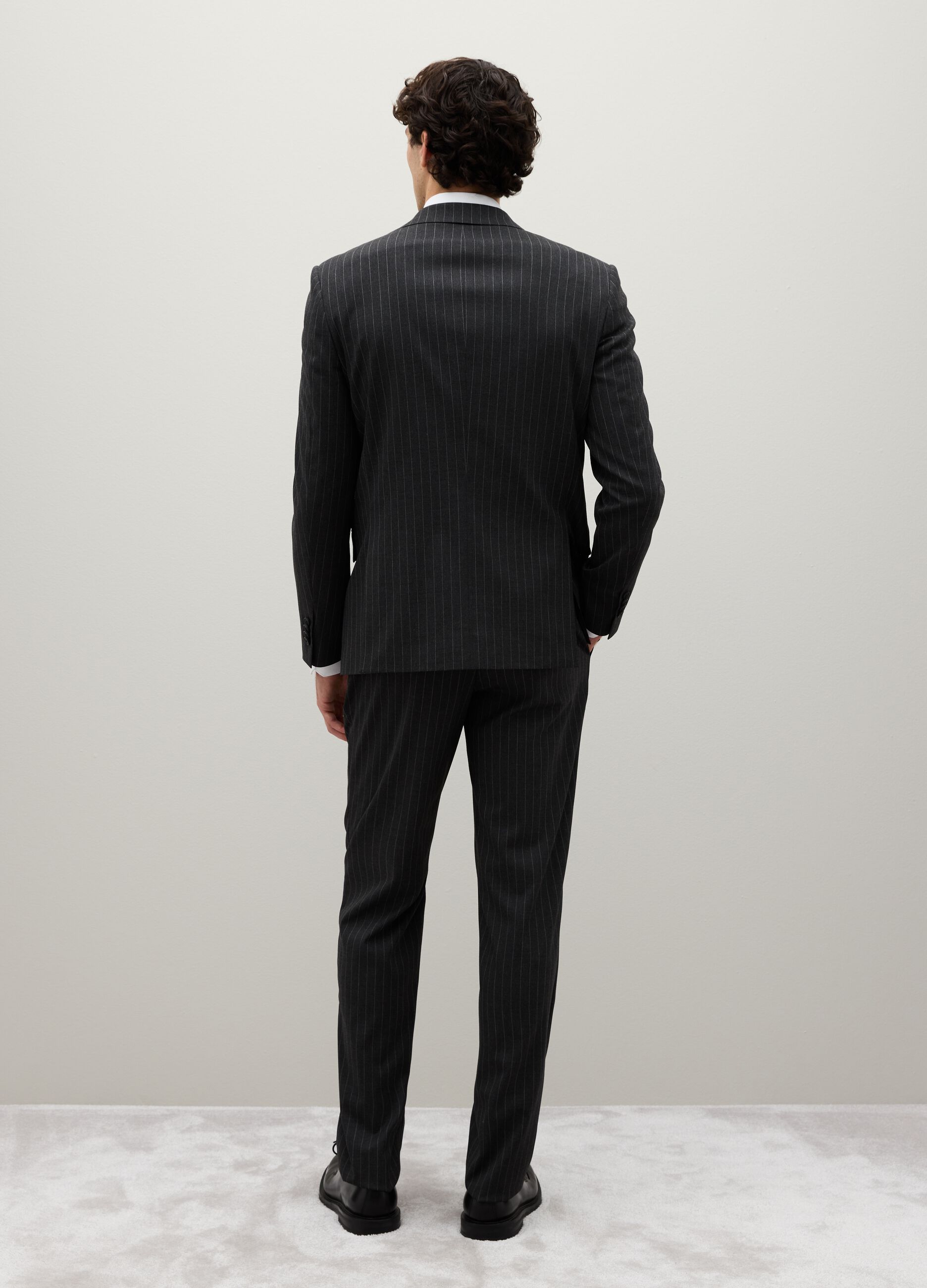 Black Stretch Fabric Suit