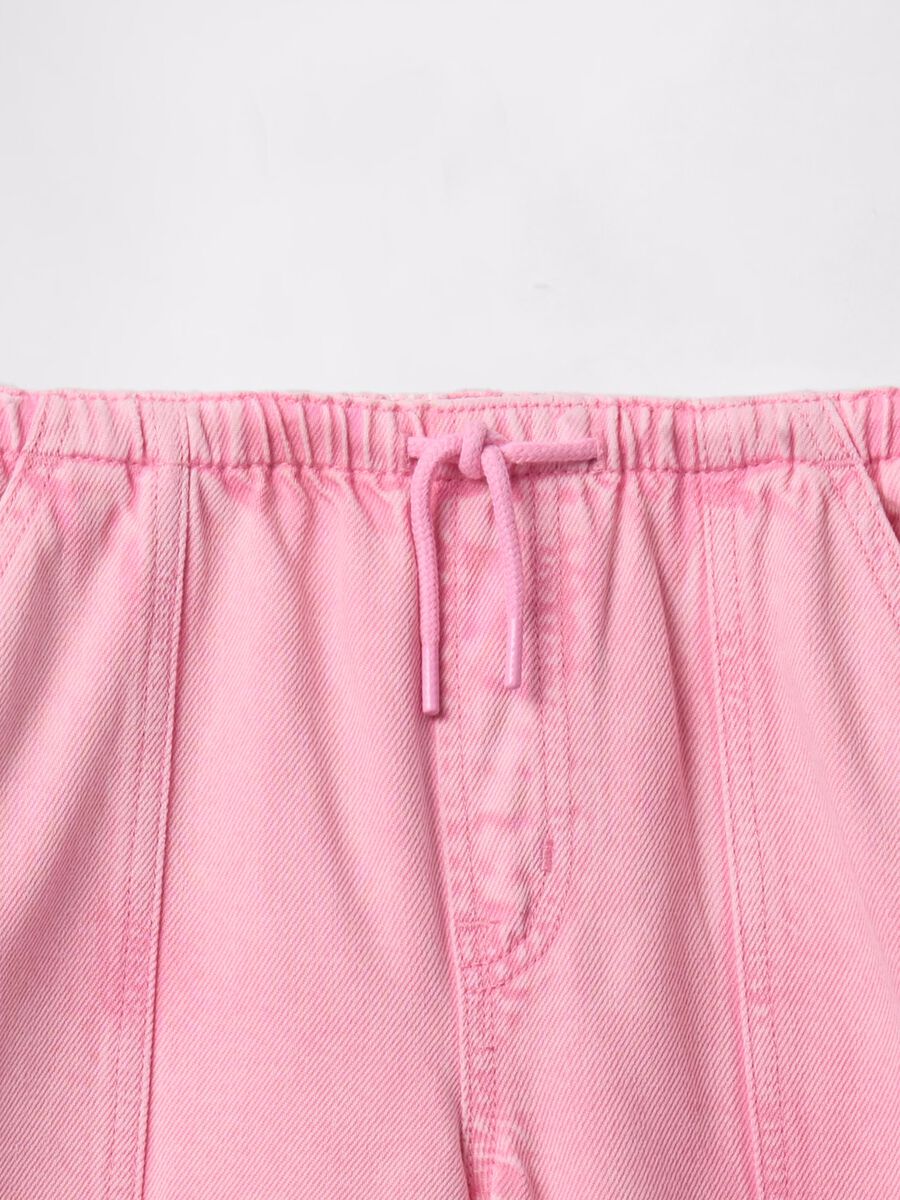 Pink wide-leg trousers with drawstring_4
