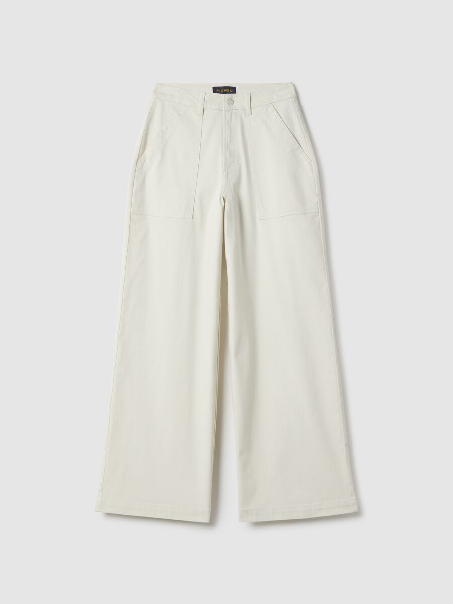 White Stretch Cotton Chinos Regular Fit_0