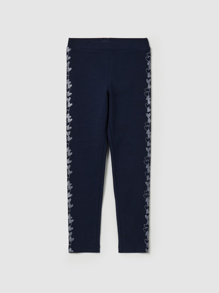 Leggings with glitter print_0