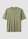 T-shirt a maniche corte in puro cotone verde relaxed fit_4