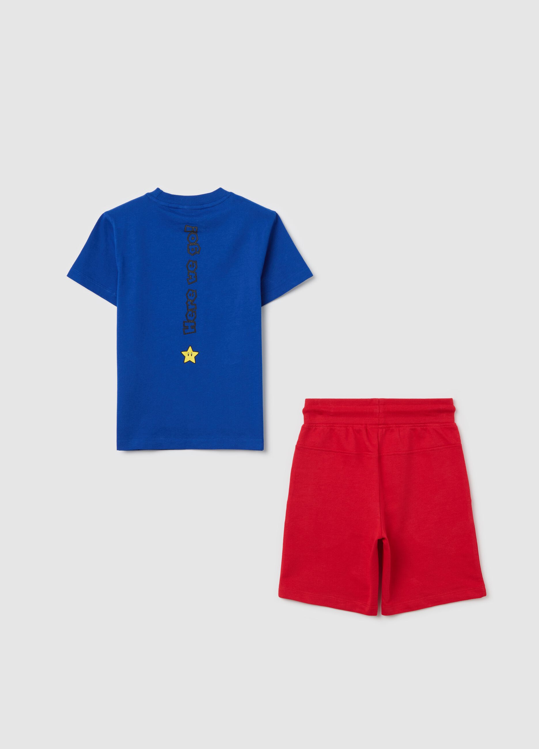 Jogging set blu e rosso stampa Super Mario™ e Yoshi