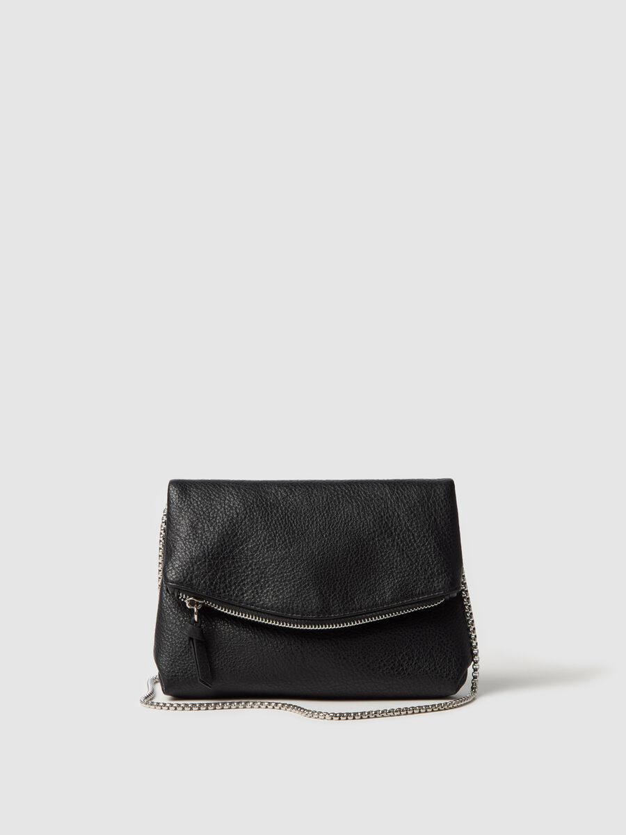 Metallic-effect bag with shoulder strap_0