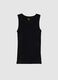 Men's black pure cotton vest_4