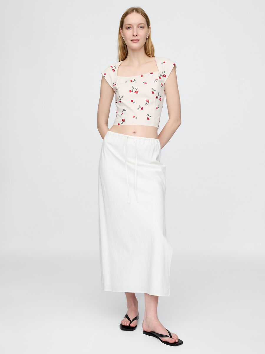 Blusa corta a fiori Gap_1