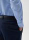 Men's blue pure cotton shirt easy iron_3