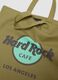 Green pure cotton shopper bag with Hard Rock Cafe logo_2