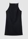 Black viscose blend slim fit dress_4