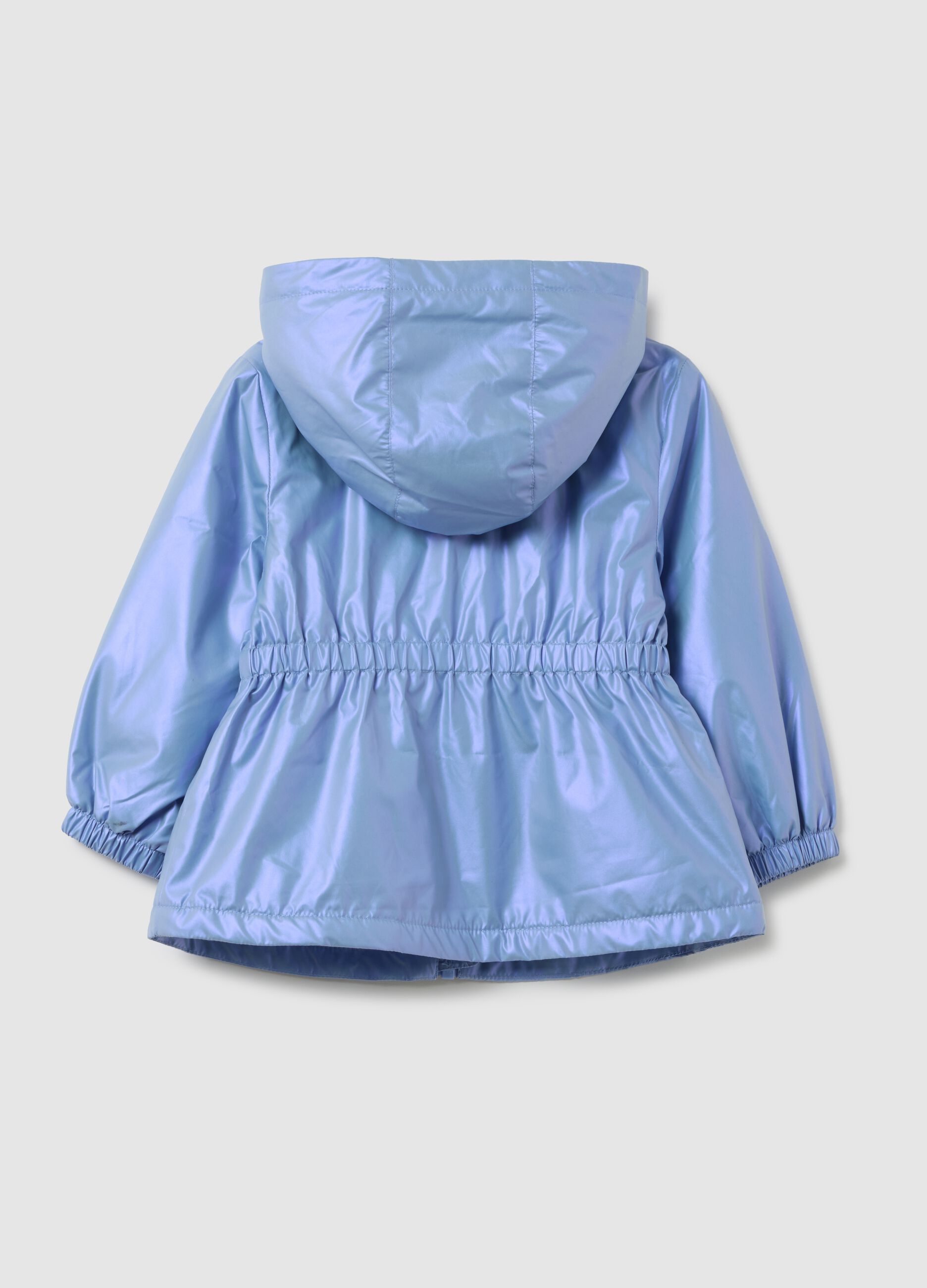 Girls' Jacket in Blue Fabric Regular Fit