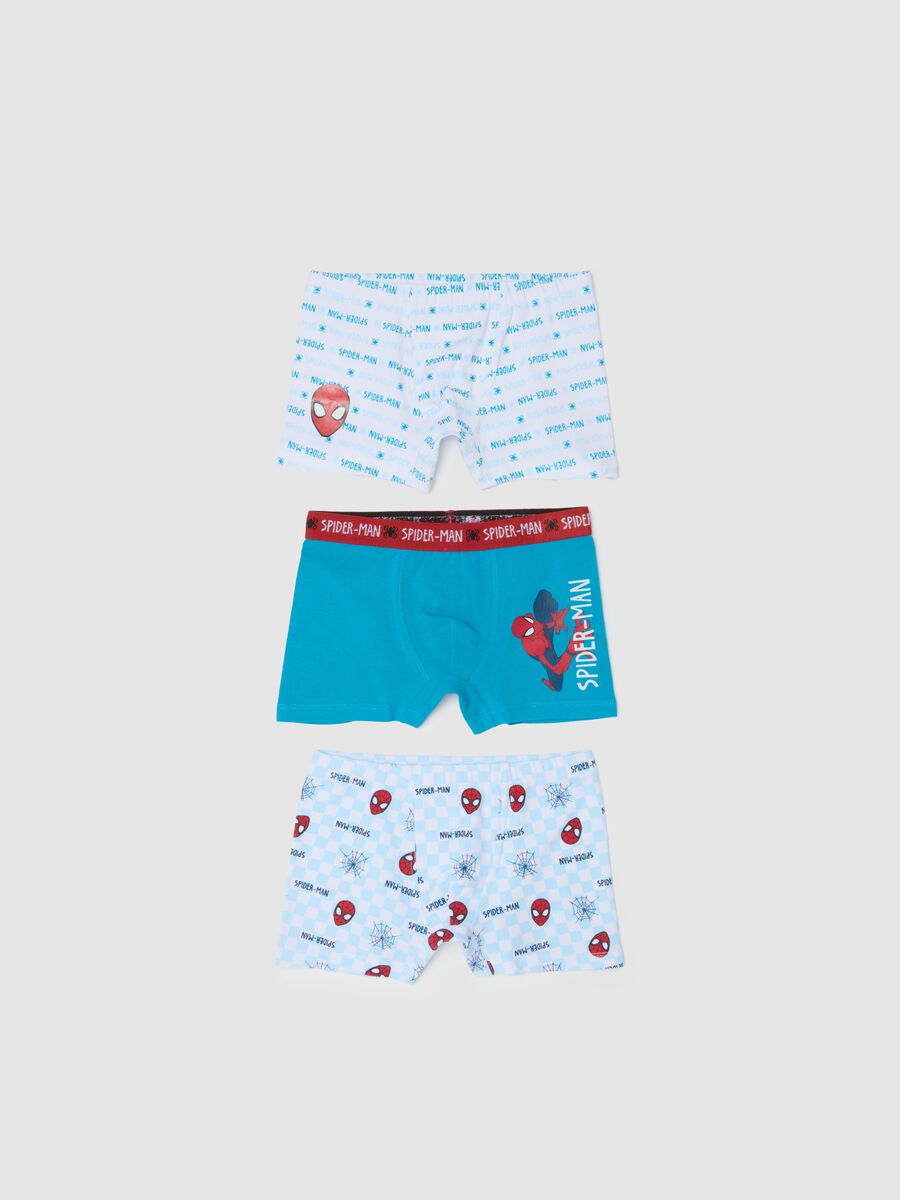 Set tripack boxer da bambino in cotone elasticizzato multicolor_0
