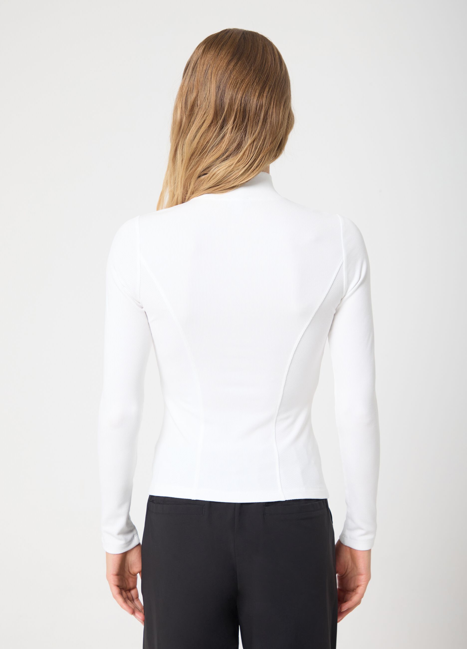 Mock Neck Long Sleeve T-shirt ALTAVIA STUDIO