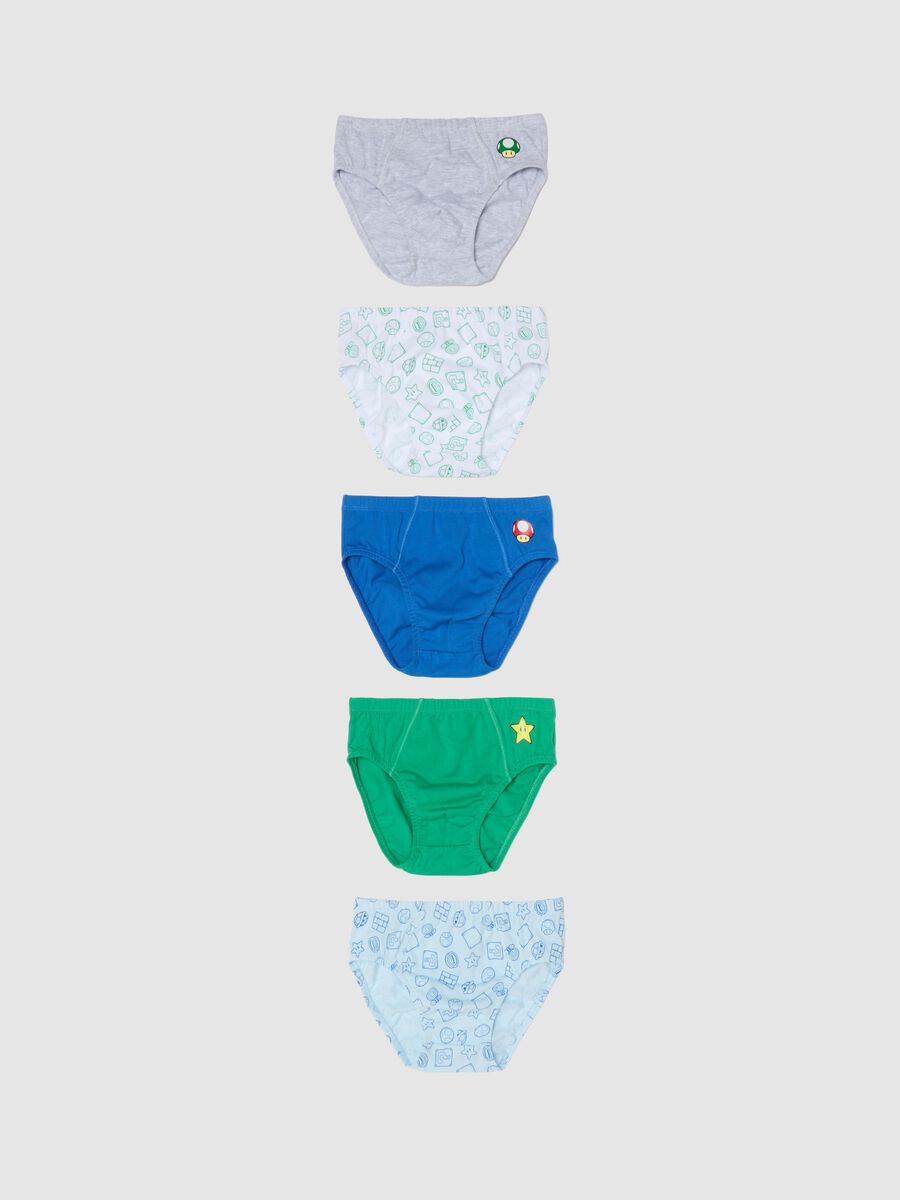 Multipack of boys' briefs in multicoloured pure cotton_0