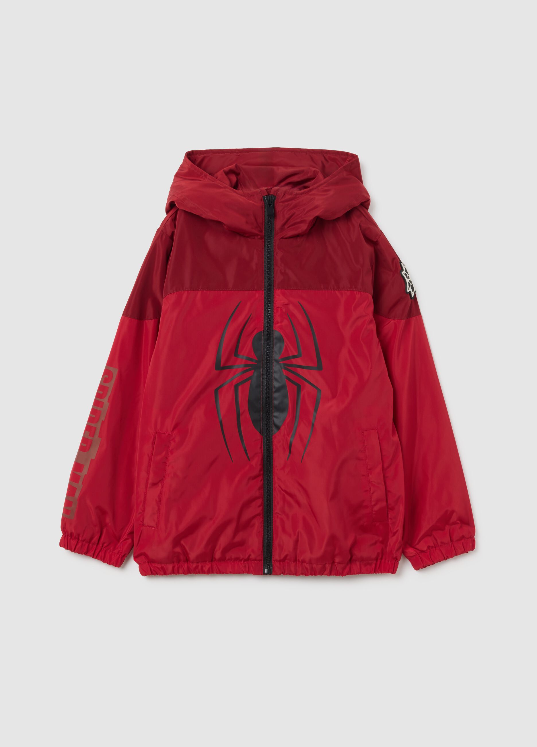 Children's Red Jacket with Spider-Man Details