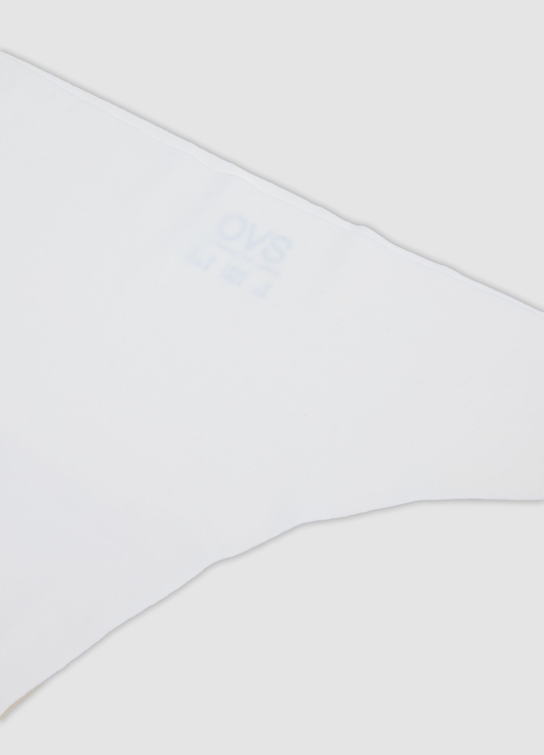 White cotton blend slip with regular fit