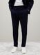 Blue Stretch Fabric Slim Fit Trousers_1