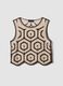 Regular-fit multicolour cotton-blend crochet top_4