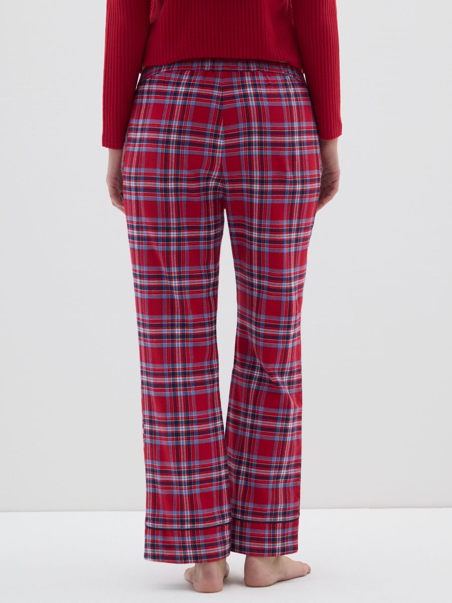 Multicoloured check flannel pyjama trousers - regular fit_2