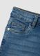 Blue stretch-cotton denim mini skirt_5