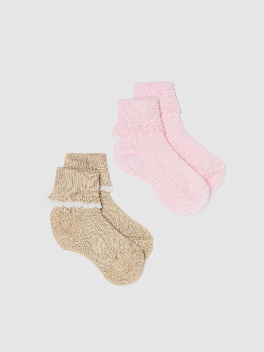 Two-pair pack first days short socks_0