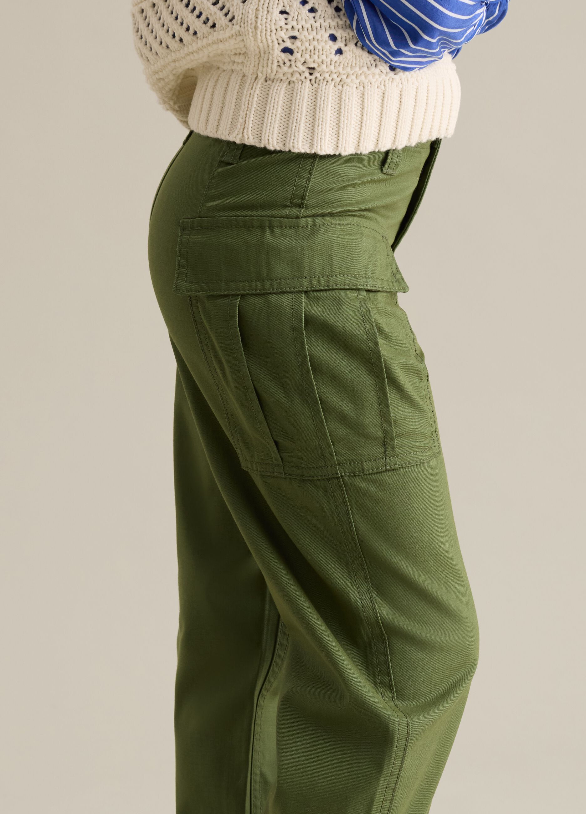 Cargo trousers in cotton and Lyocell