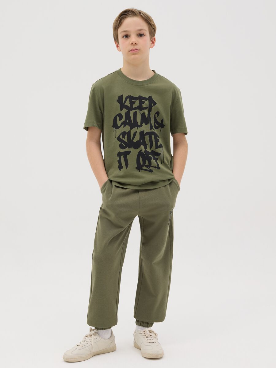 Loose-fit joggers with drawstring and print_1