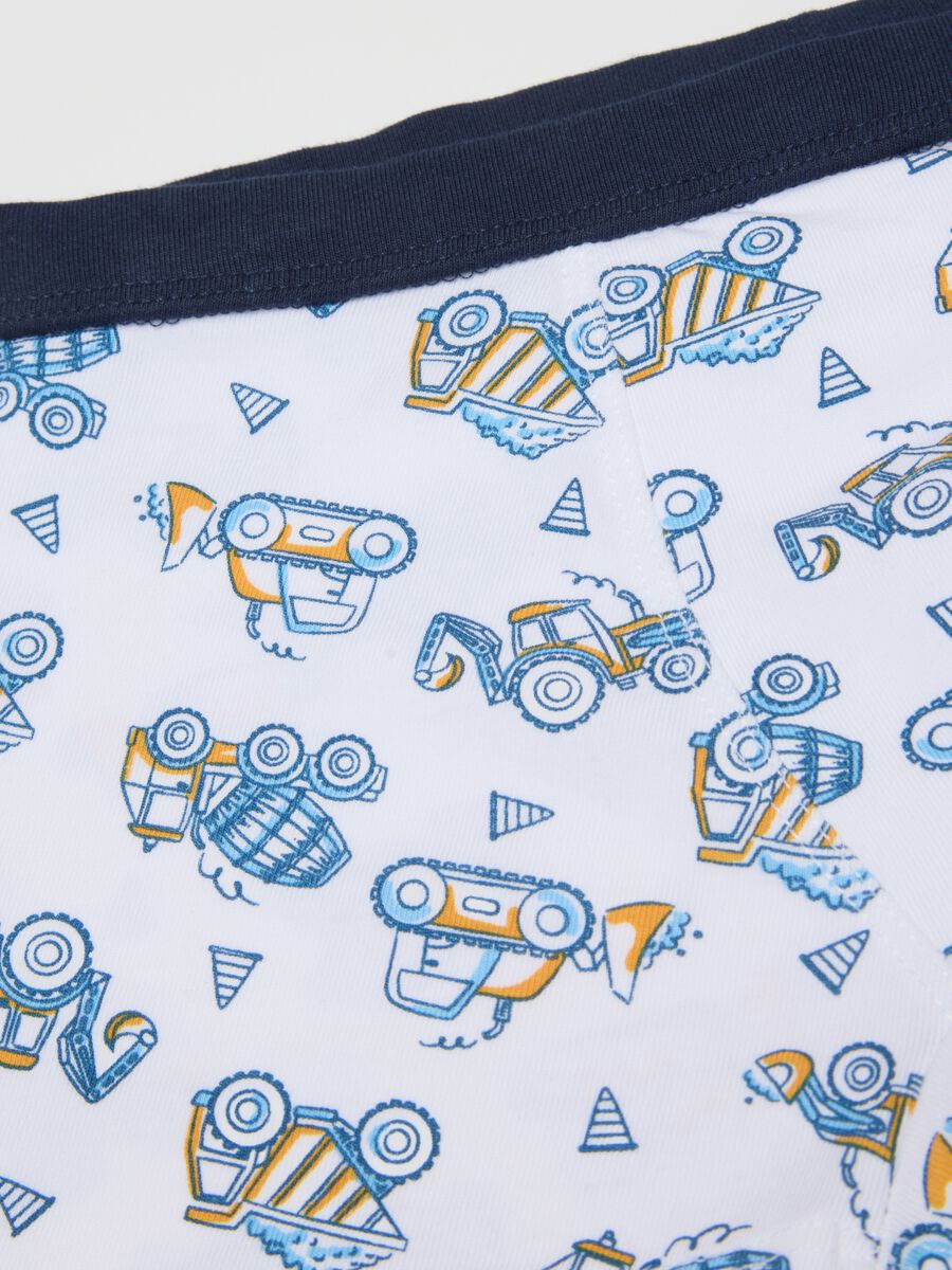 Children's regular fit multicoloured stretch cotton boxer shorts_2