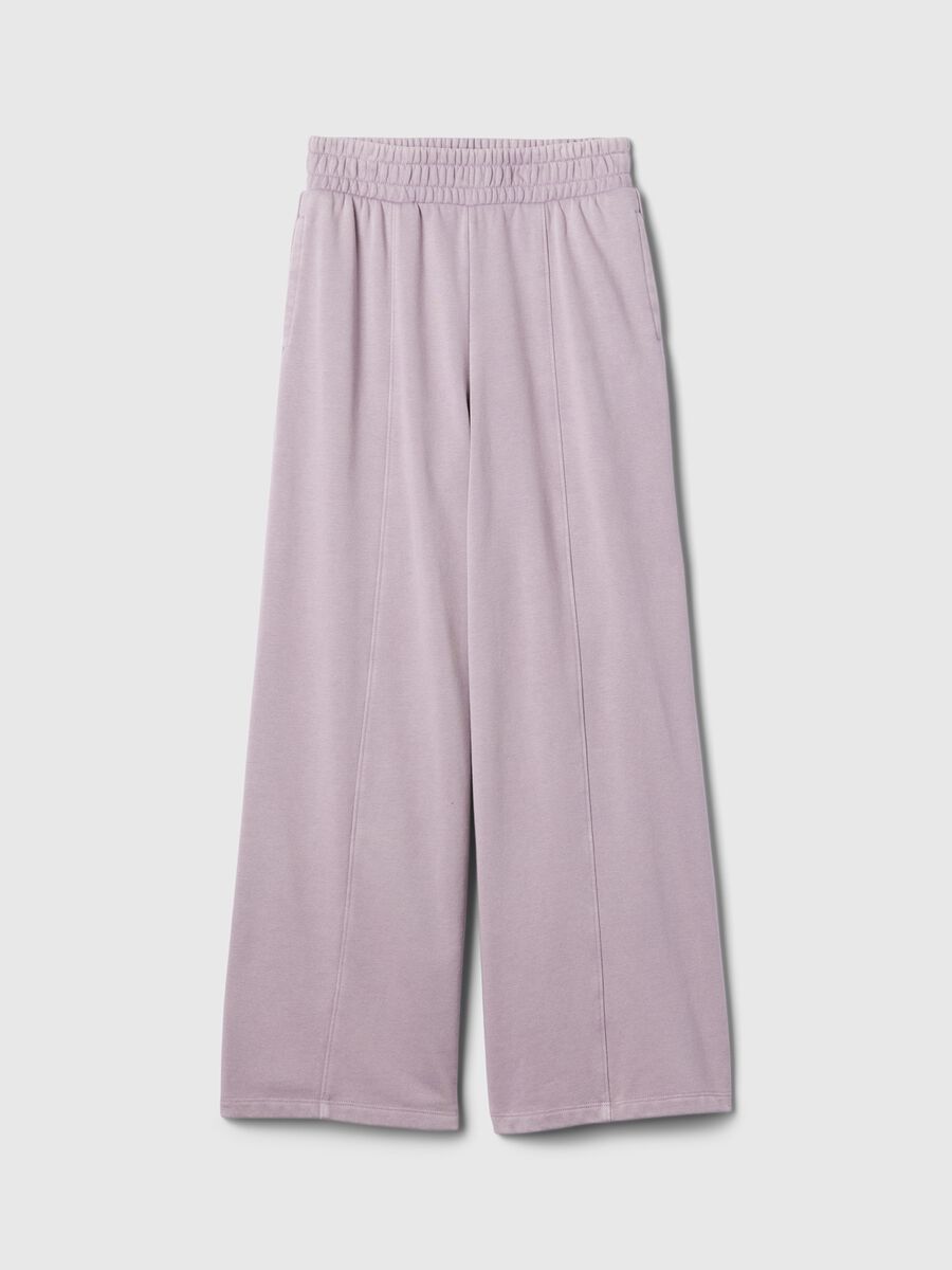 Wide-leg joggers in fleece_3