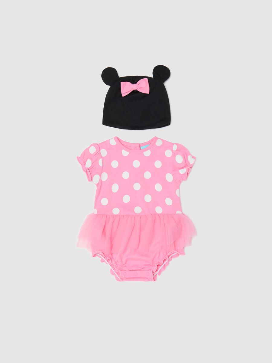 Set with Minnie Mouse romper suit and hat with ears_0