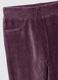 Pantaloni da bambina in misto cotone viola flare_2