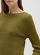 Green ribbed top with metallic threads_3