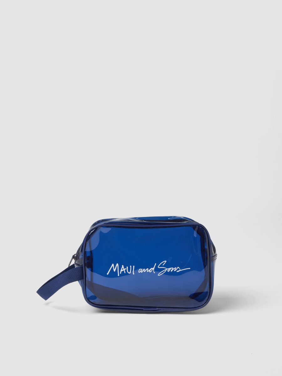 Beauty case blu con chiusura a cerniera_0