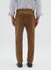 Brown stretch cotton blend chino trousers regular fit_2