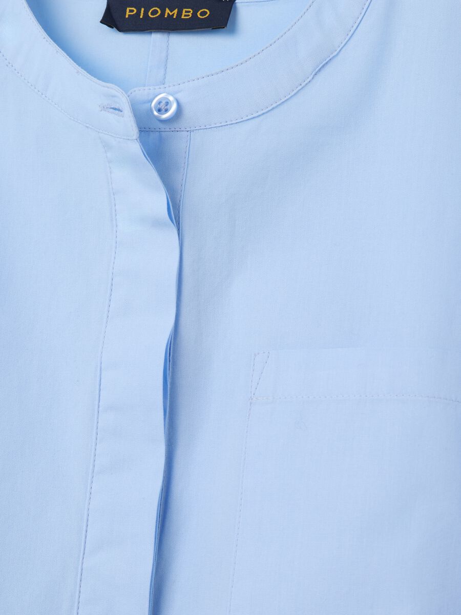 Oversized women’s shirt in light blue 100% cotton_5