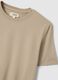 Beige short-sleeve t-shirt in pure Italian cotton_5