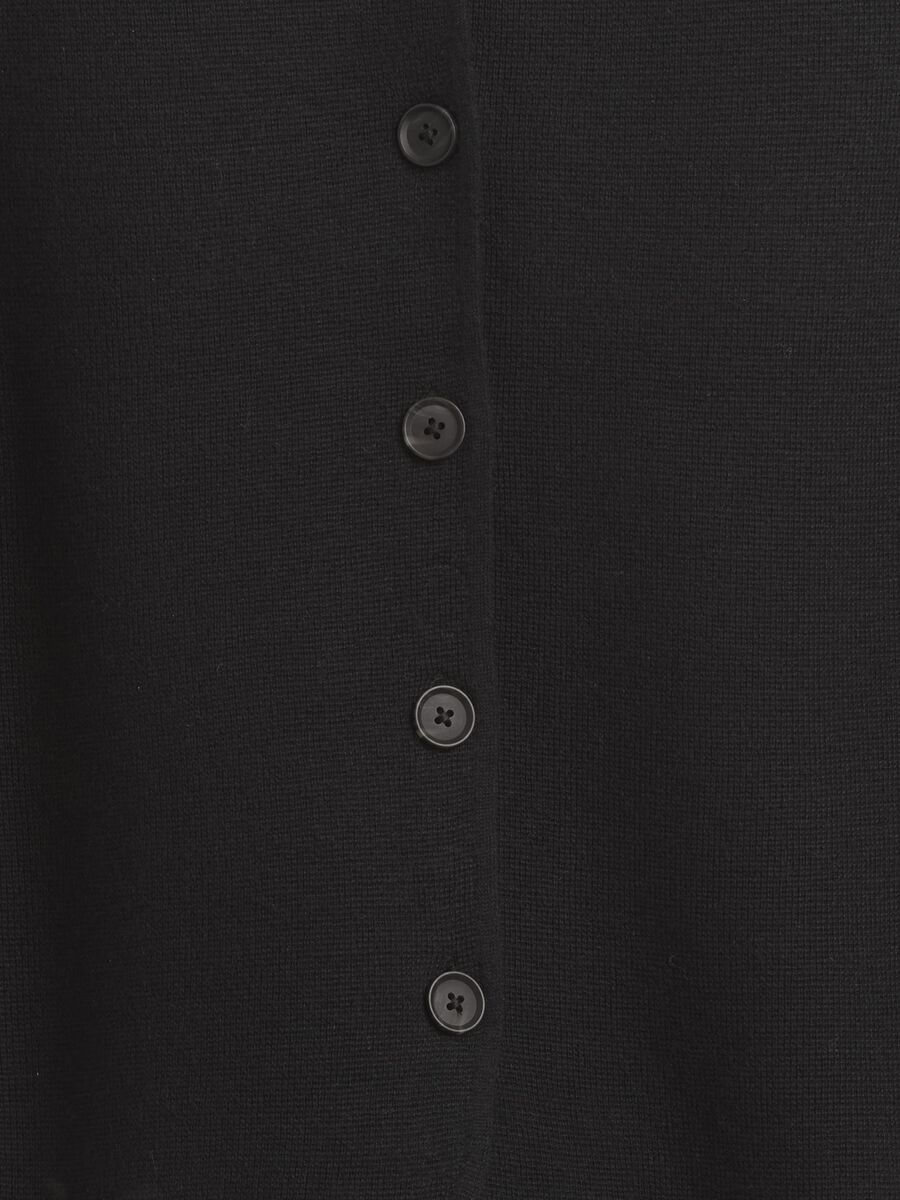 Black cotton blend waistcoat_5