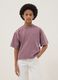 T-shirt in puro cotone rosa da ragazza oversize fit_0