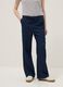 Blue pure cotton wide-leg denim trousers_1