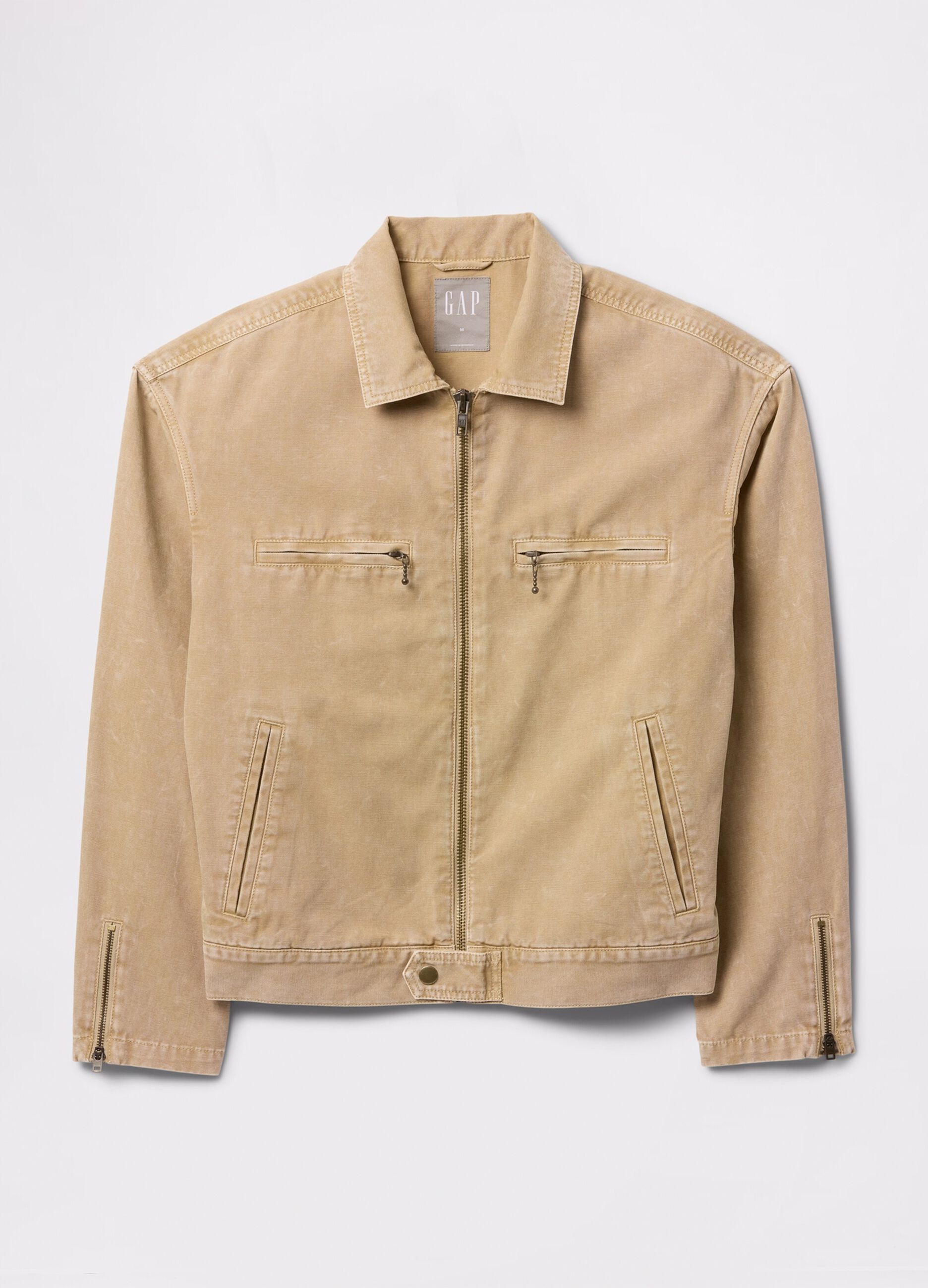 Beige lightweight jacket in 100% cotton