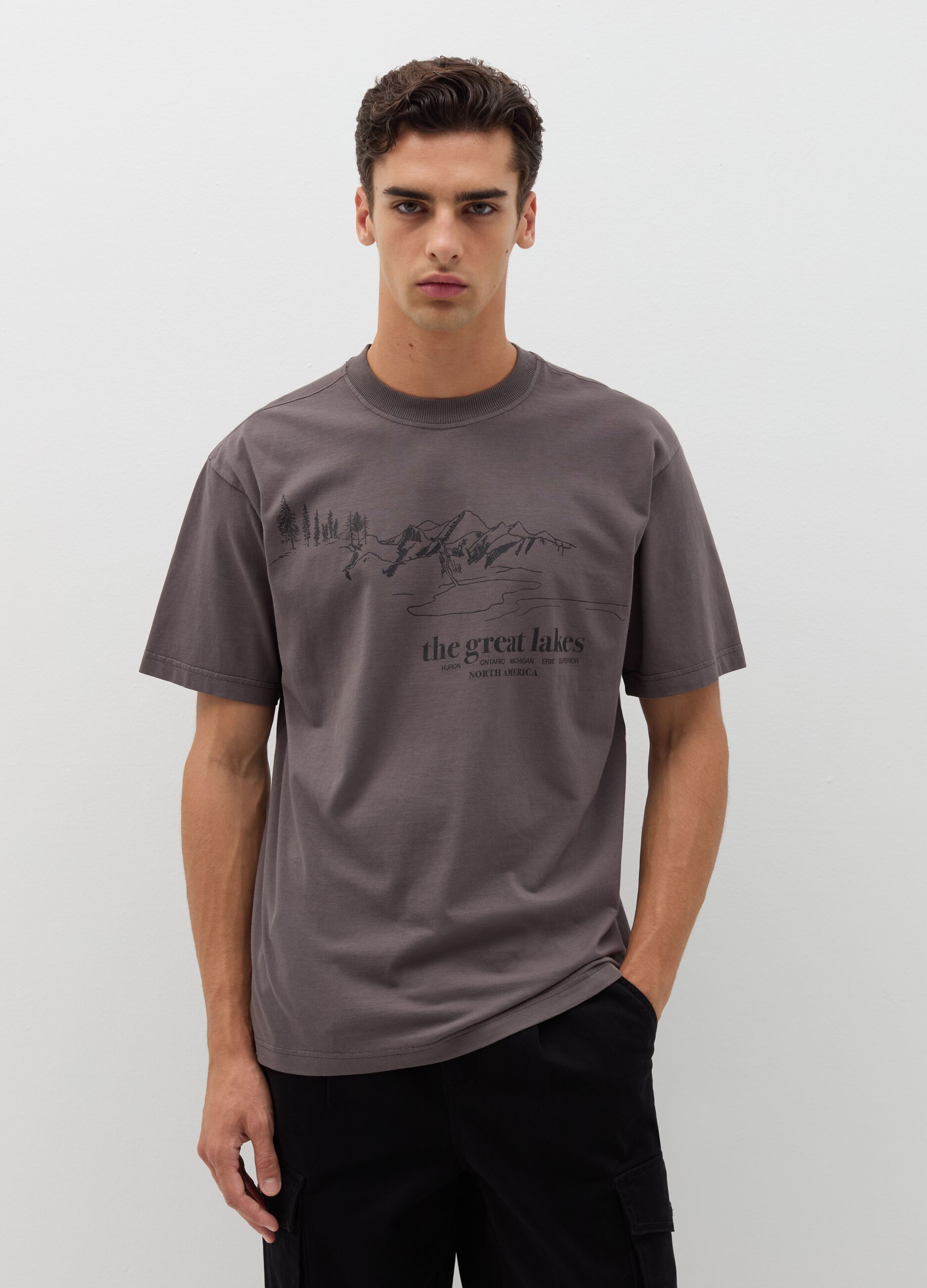 Printed cotton T-shirt