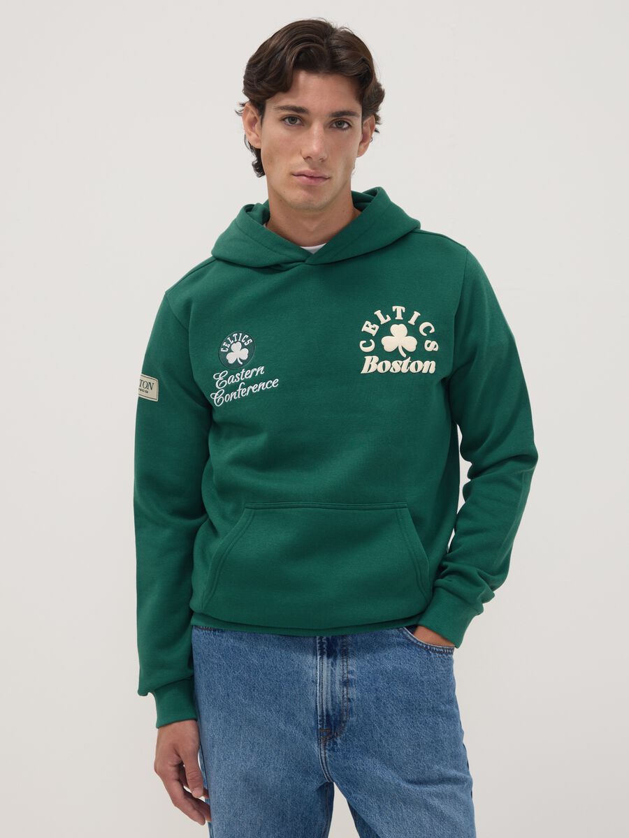 Green cotton-blend Boston Celtics hoodie_0