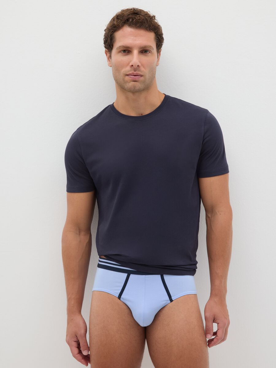 Tripack slip in cotone elasticizzato multicolor regular fit_0