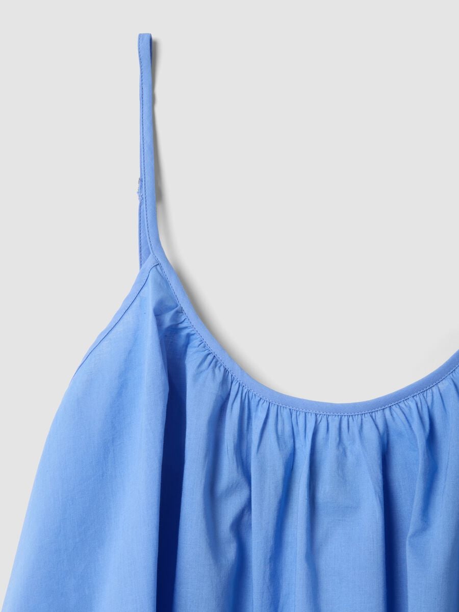 Blue pure cotton camisole with thin straps_5