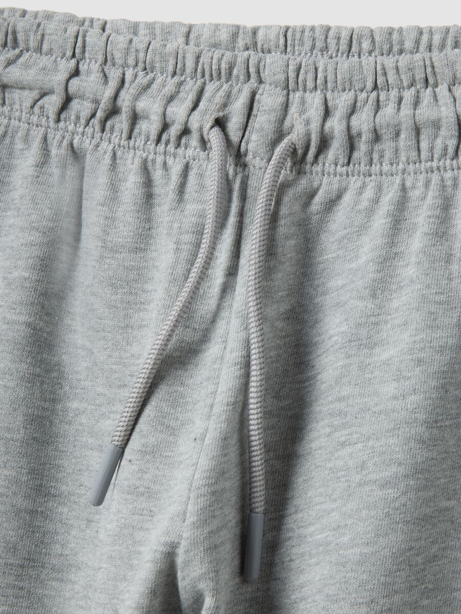 Children's grey jogger trousers in pure cotton regular fit_2