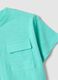 Children's regular fit pure cotton blue t-shirt with pocket_2